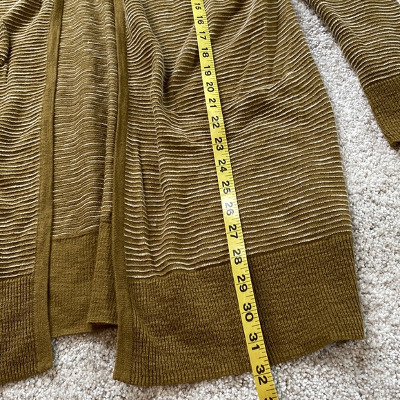 Madewell Ryder Cardigan sweater green and white stripe. XS - Picture 4 of 7